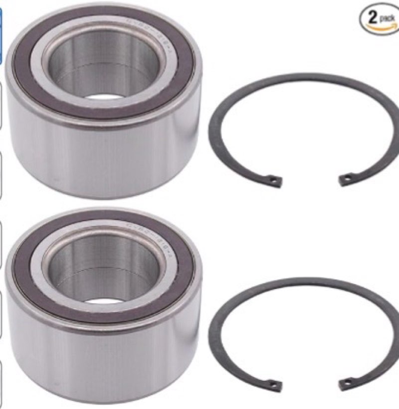 NewYall Pack of 2 Right or Left Front Wheel Bearing for Ford C-Max 2013-2018, Escape 2013-2019, Focus 2012-2018, Transit Connect 2014-2018, Lincoln MKC 2015-2019