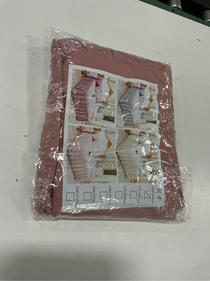 Condition photo showing New/Like New for Bed Skirt, Bedspread, Fitted Bed Sheet, Lace Bed Skirts Valances Pillowcases, Double/Single/Super King Size Fitted Sheet Bedding, Bed Sheets (Pink,180x200cm) Pink 180x200cm