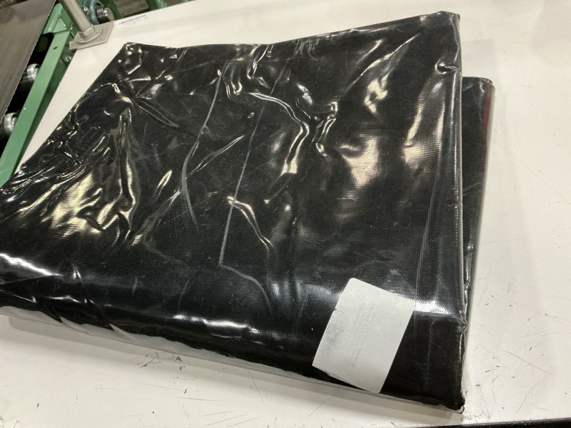 Condition photo showing As Is for (similar)heavy duty portable crowd control 8ft barricade jacket cover - angry bull barricades black