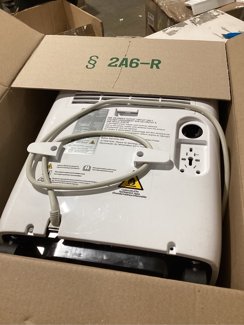 Condition photo showing As Is for Not tested Yaufey 80 Pints Energy Star Dehumidifier for Home, Basement and Large Room up to 5000 Sq. Ft., with Drain Hose, Timer, Intelligent Humidity Control and Large Water Tank