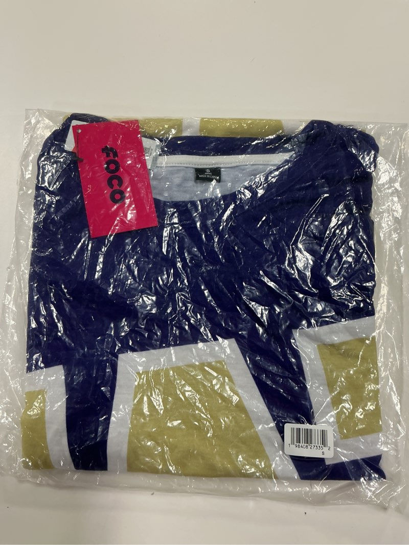 FOCO Men's Standard NCAA College Team Cropped Big Logo Rash Guard Swim Shirt, Colorblock