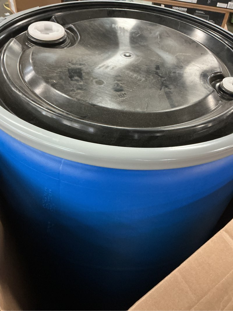 Condition photo showing As Is for maceration barrel 220 liters food grade polyethylen