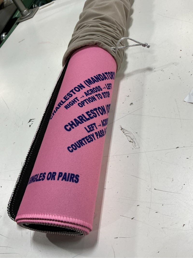 Condition photo showing As Is for (similar)item descriptions ecolemon no crease american mahjong mat with charleston rules, 31.5 x 31.5 in pink mahjong mat for table, non-slip, noise-reducin with carrying bag, multi-purpose table mat for mah jongg & card games