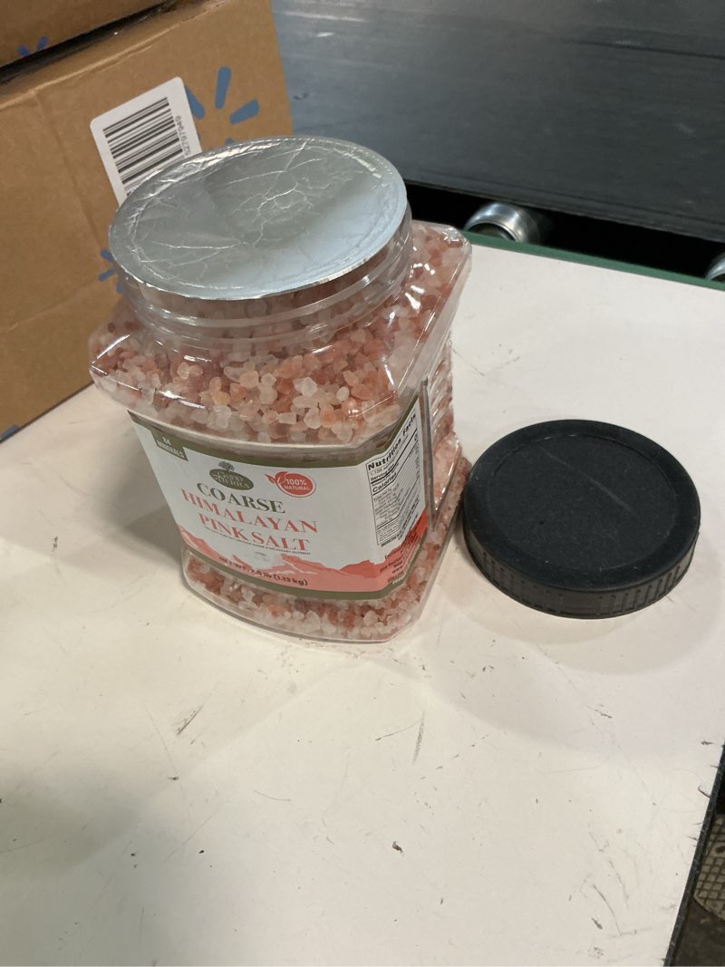 Condition photo showing New/Like New for himalayan pink salt coarse grain - mineral-rich natural salt rock for cooking, grinder, refill & bath - 2.5 lb healthy salt bulk