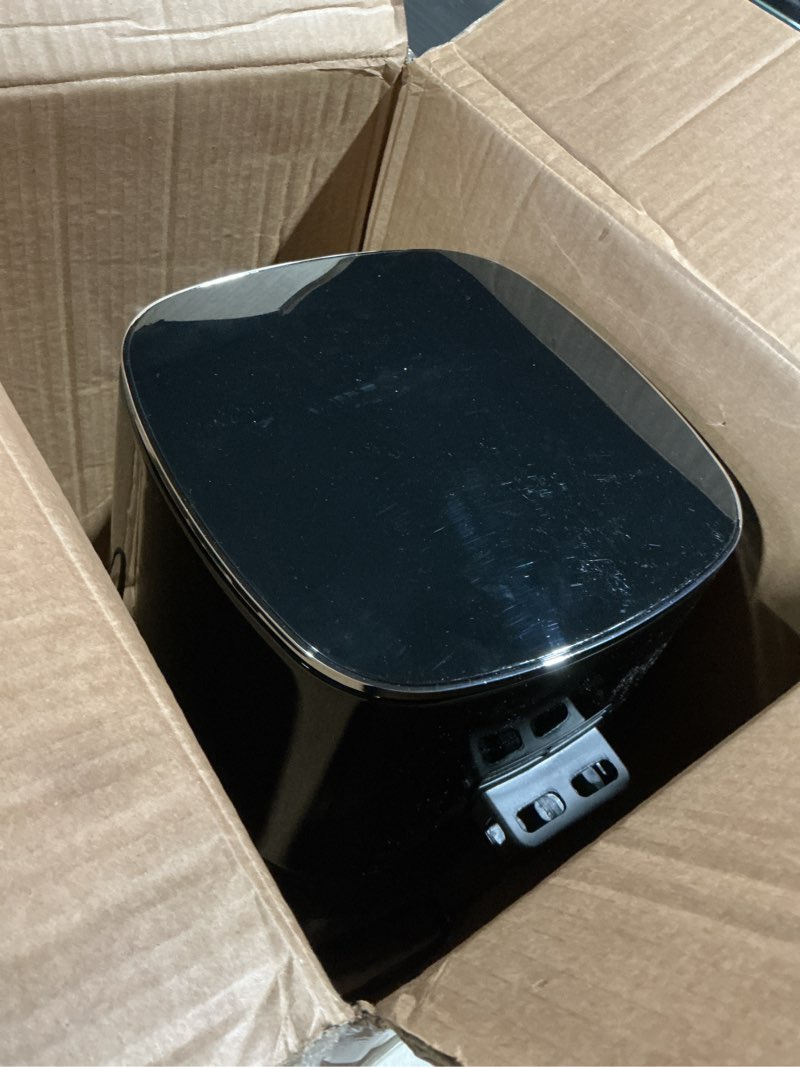 Condition photo showing As Is for Sweetcrispy 6QT Air Fryer with Window, Square Airfryer Oven 12-in-1 for Family, 400°F Rapid Air Crispy Technology, Roast Bake Dehydrate, Nonstick & Easy-Clean Basket All Black
