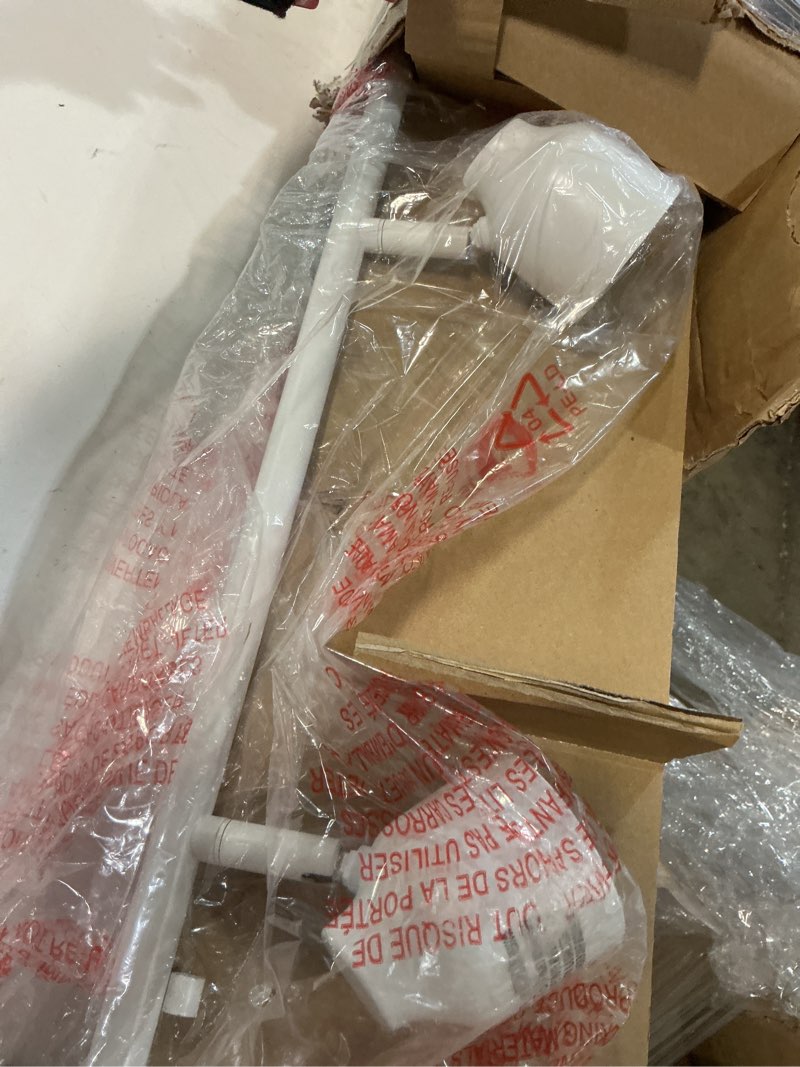 Condition photo showing Good Condition for globe electric 64000054 6-light adjustable height track lighting, matte white, pivoting shades, gu10 base, minimalist ceiling light for kitchen or dining room, dimmer switch compatible matte white, eastwood