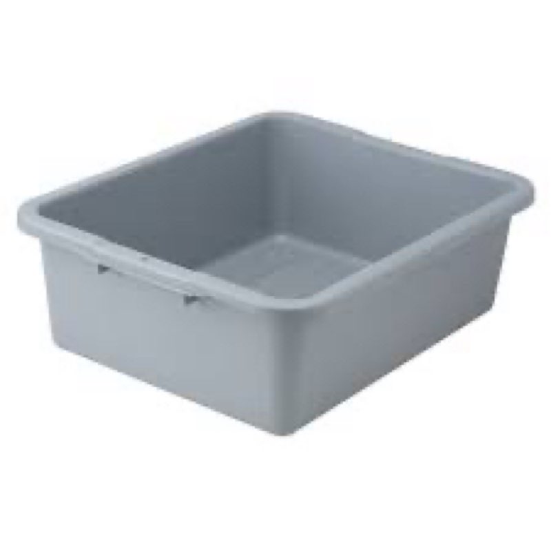 Winco Heavy-Duty Bus Box Dish Tub for Restaurants, 7", Gray