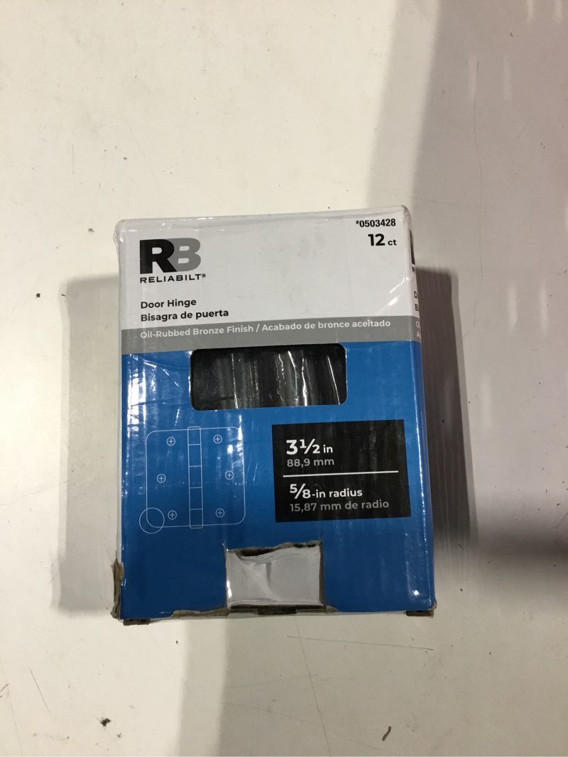 Condition photo showing Good Condition for RELIABILT 3-1/2-in H x 5/8-in Radius Satin Nickel Mortise Interior Door Hinge 12 -Pack