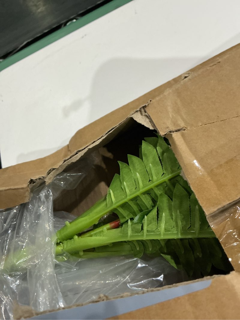 Condition photo showing As Is for uv resistant indoor/outdoor fake boston fern plant - 23"