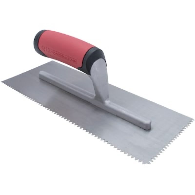 marshalltown 3/16-in x 5/32-in x 0-in ground steel v-notch ceramic floor trowel