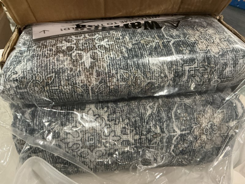 Condition photo showing New/Like New for rugland 5x7 area rugs - stain resistant washable rug, anti slip rugs for living room, vintage tribal area rugs(vintage01-dark grey, 5'x7') vintage01-dark grey 5' x 7' (rectangular)