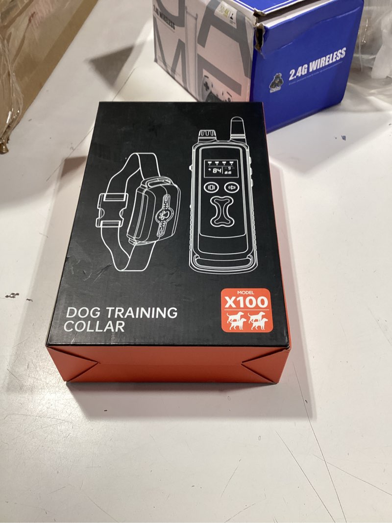 Condition photo showing New/Like New for dog training collar, dog shock collar with remote control, electric shock collar with 4 training modes, ip68 waterproof rechargeable e collar for large medium dogs with beep shock and security lock black