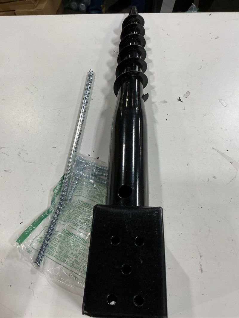 Condition photo showing Good Condition for ladech premium no dig ground anchor - diy screw in stake - 27 inch - fits standard 4x4 post - great for mailbox and fence posts (set of 1)