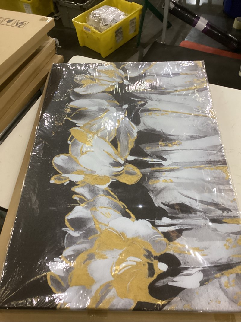 Condition photo showing New/Like New for Canvas for Girl Powder Room Bedroom Decor 12 x 12 Black and white rose 12\"L x 12\"W