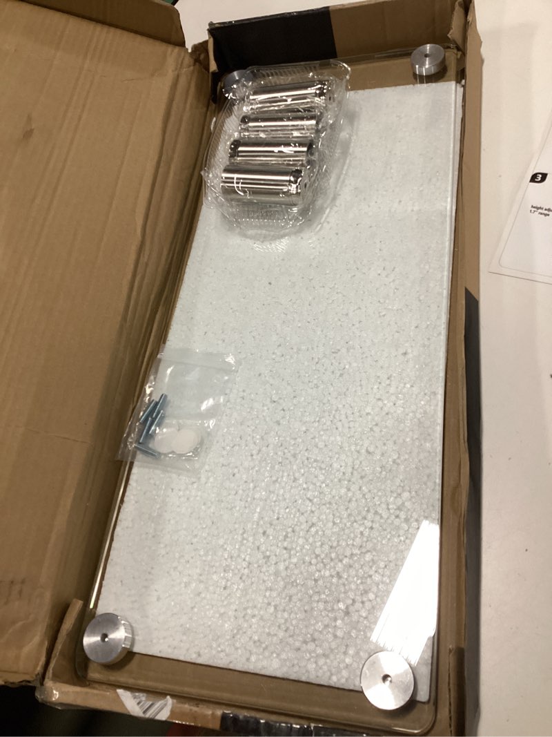 Condition photo showing Good Condition for Hemudu Clear Computer Monitor Riser with Height Adjustable Multi Media Desktop Stand for Flat Screen LCD LED TV, Laptop/Notebook/Xbox One,HD01T-001 1 PACK COMPUTER MONITOR STAND