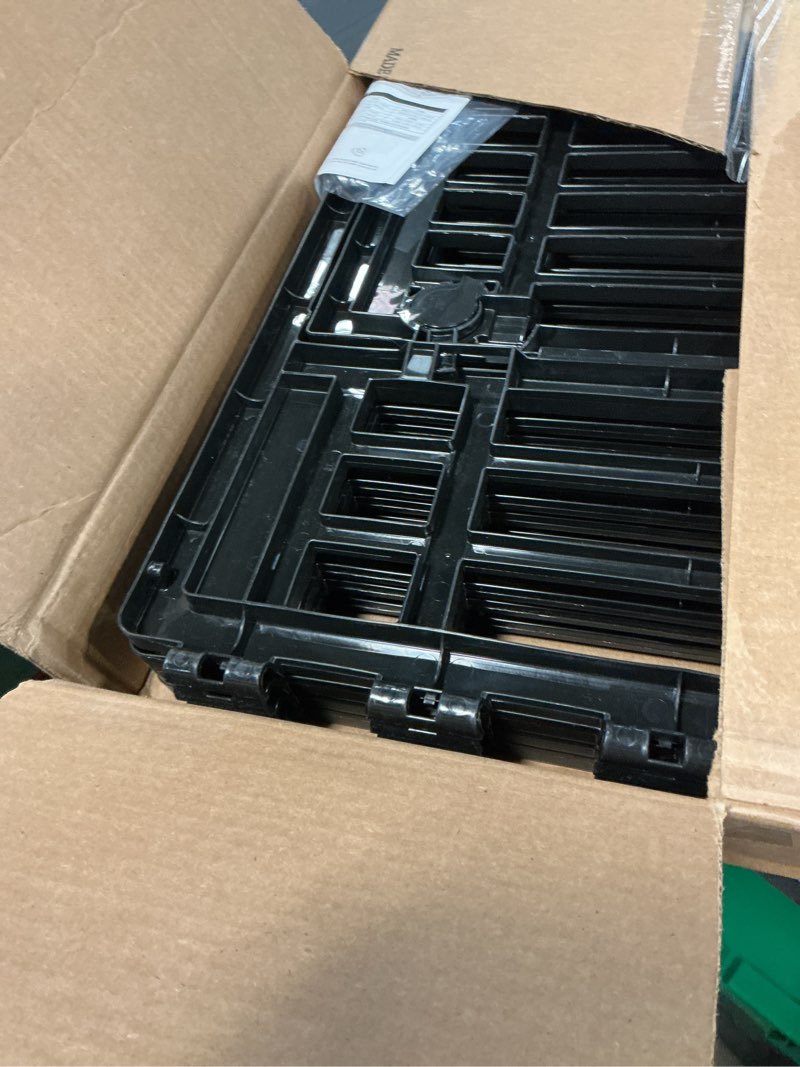 Condition photo showing Good Condition for IRIS USA 24" 4-Panel Dog Playpen with Door, 35 x 35 x 24, Puppy Playpen, Dog Play Pen Indoors, Pet Fence, Puppies/Small Dogs, Black Black 4 Panel - 24" H