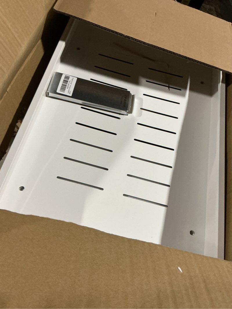 Condition photo showing As Is for 2Pack Pull out Cabinet Organizer, 21"Deep, Heavy Duty Full-extension Slide out Drawers for Kitchen Cabinet, Roll out Shelf Storage with Nano Adhesive for Pots, Bathroom, Pantry, Home, White White 13.8"Wide-21"Deep (2Pack?