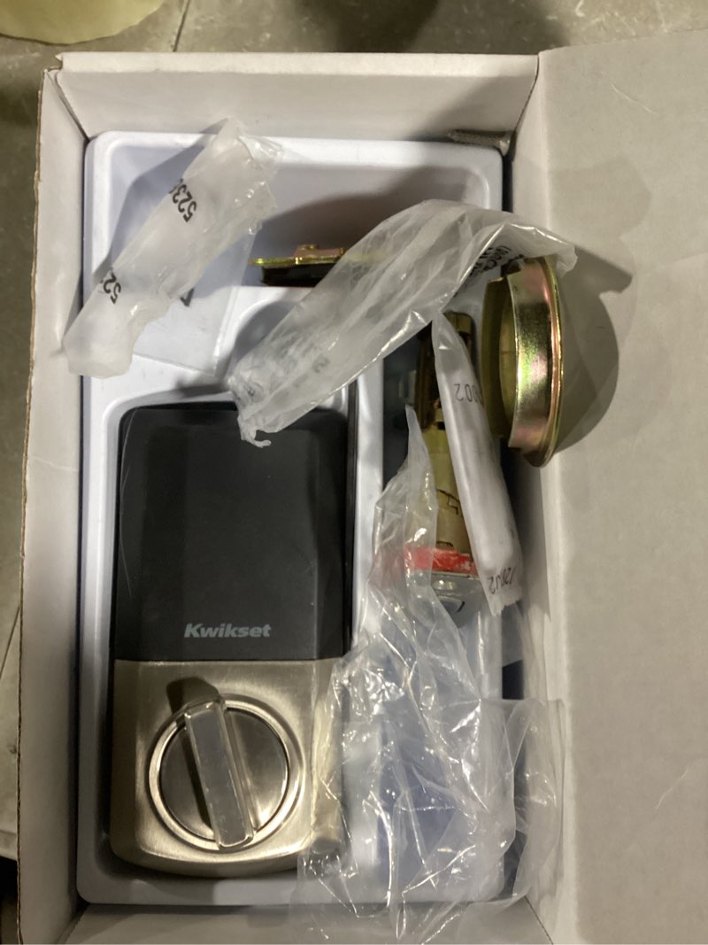 kwikset powerbolt 250 satin nickel keypad electronic deadbolt lock ft. smartkey security item #5279793 | model #992500-002