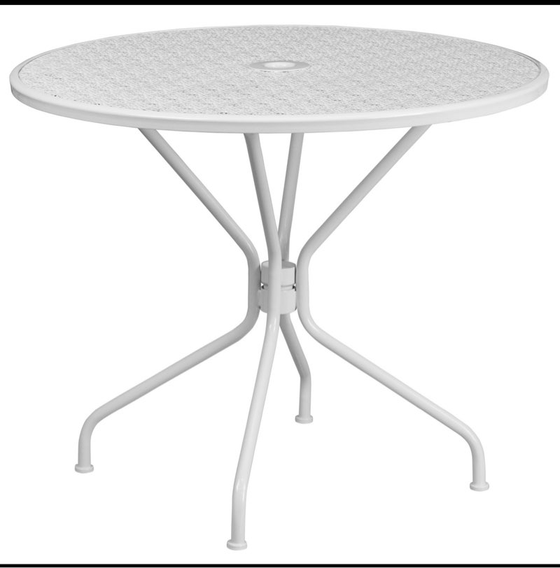 Alamont Home - Oia Round Contemporary Patio Table - White