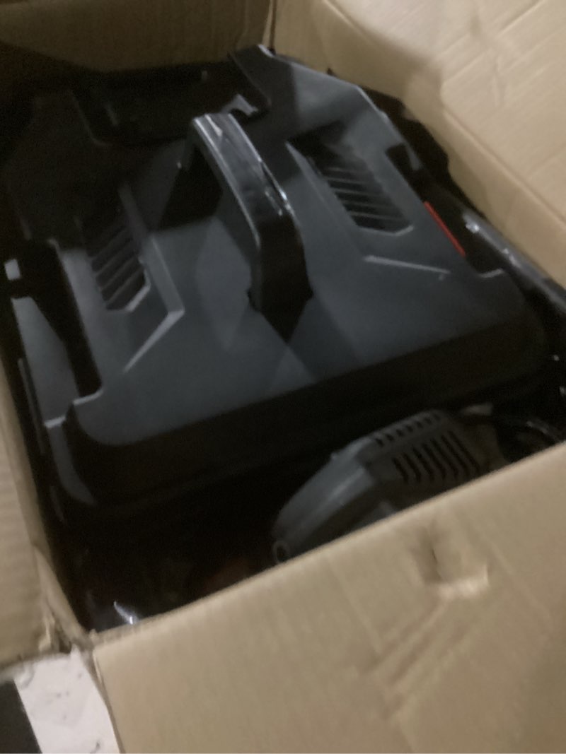 Condition photo showing New/Like New for mzk 20v 13" electric lawn mower, brushless cordless lawn mower with 4-position height adjustment, walk-behind push mowers with 8 gallon grass bag, 2 x 4.0ah batteries & charger included, lm13b8 red
