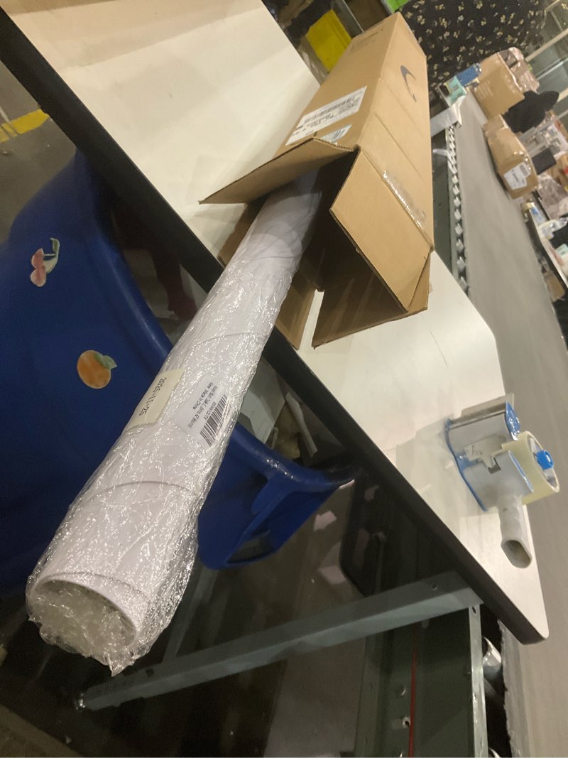 Condition photo showing Good Condition for Pure White Plastic Table Cover Protector, 42" Round Waterproof Easy Flat PVC Desk Pad Mat, 1.5mm Thick Vinyl Table Top Protector for Dining Room Table, Office, Dresser 42" x 42" White