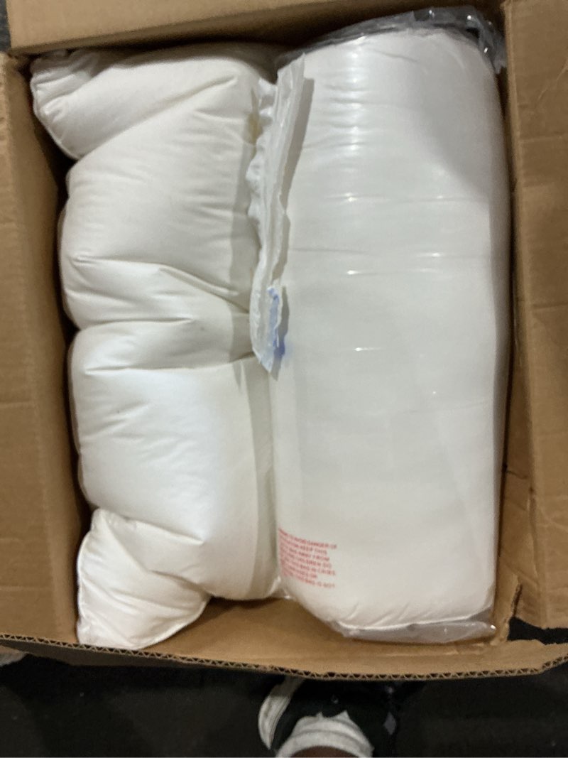 Condition photo showing Good Condition for beautyrest white feather down fiber pillows set of 2 pack with 2" gusset support pillows,hotel collection 100% cotton hypoallergenic medium firm bed pillows for side sleeper white queen (pack of 2)