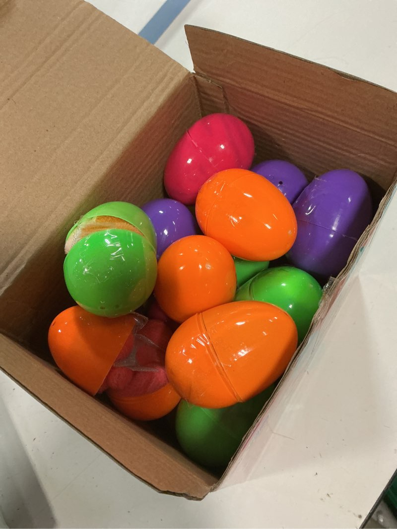 Condition photo showing Good Condition for joyin 24 pack prefilled easter eggs of mini stuffed animal plush toys baster stuffer filler for kids easter egg hunt game, classroom prize supplies animal toys