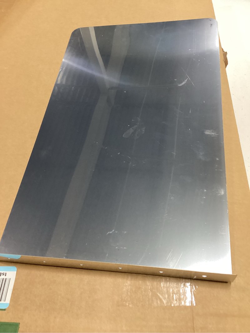 Condition photo showing Good Condition for amylove 20 x 12 inch stainless steel splash guard stainless steel wall mount guard with screws for bathroom sink side sink splash prep sinks protector for commercial kitchen restaurant