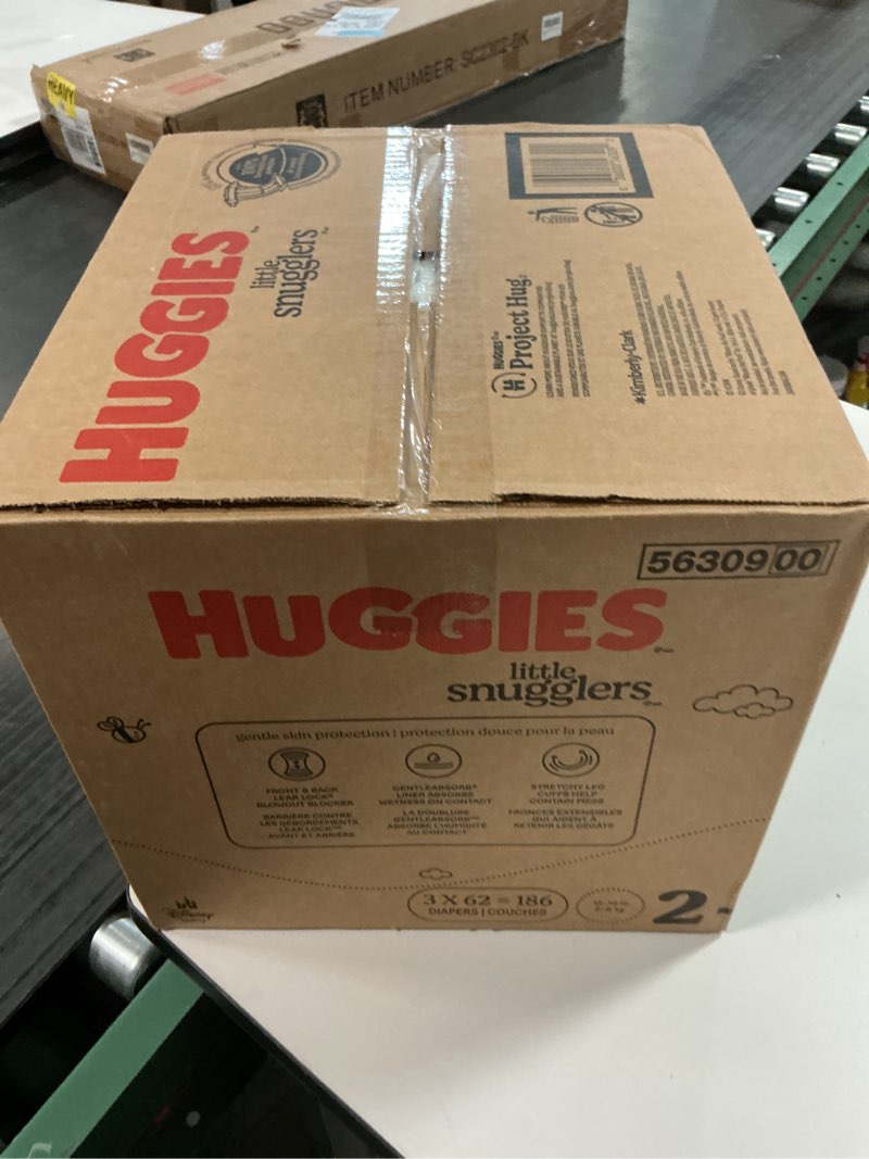 Condition photo showing New/Like New for Huggies Little Snugglers Diapers - Size 2 - 186ct