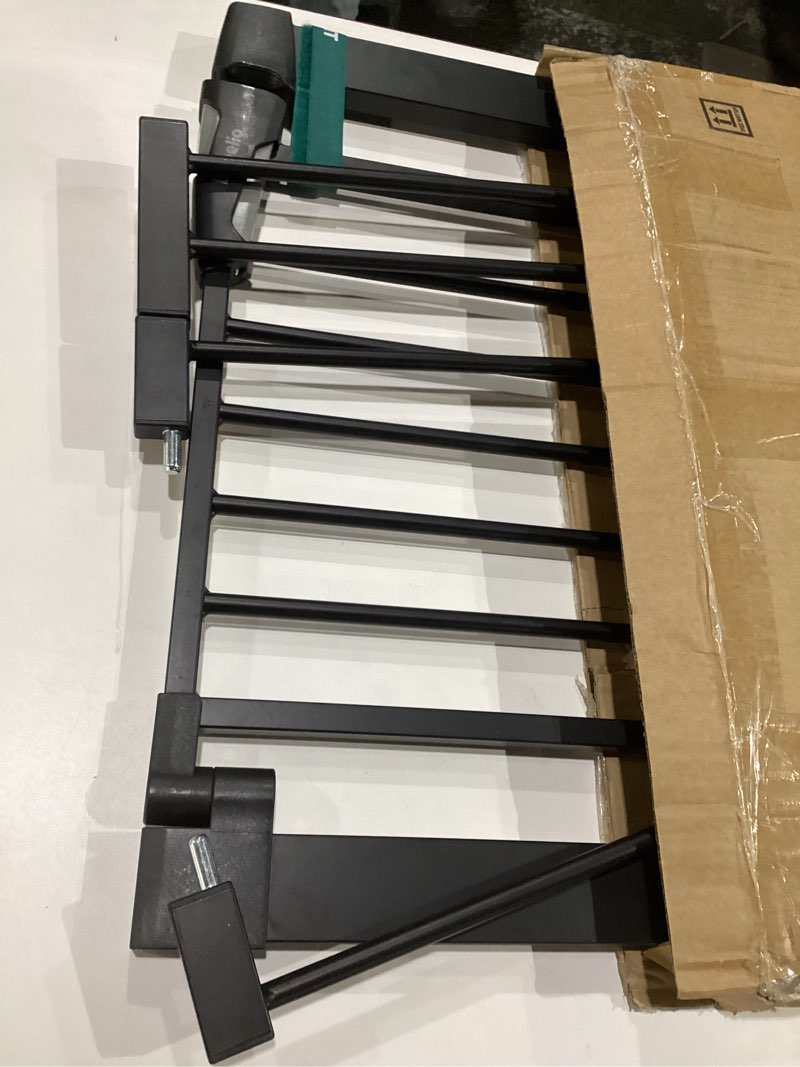 Condition photo showing New/Like New for Babelio Baby Gate for Doorways and Stairs, 26-40" Auto Close Dog Gate, PressGuard C5, Easy-Install Pressure Mounted Satey Door, No Drilling Safety Gate for Child and Pets, Black Black 30"Tall 26"-40" Wide