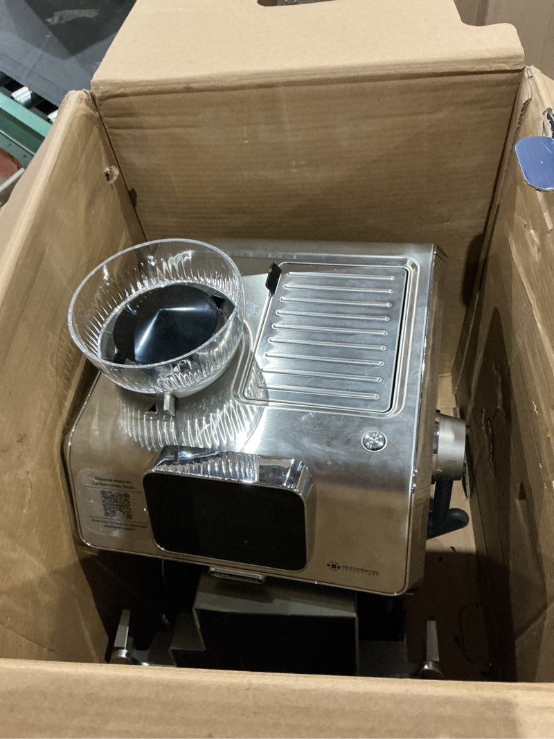Condition photo showing As Is for de'longhi la specialista touch espresso machine with grinder & milk frother – cold brew & iced coffee maker, burr grinder, 10 drink presets, compact bean to cup, award-winning italian design