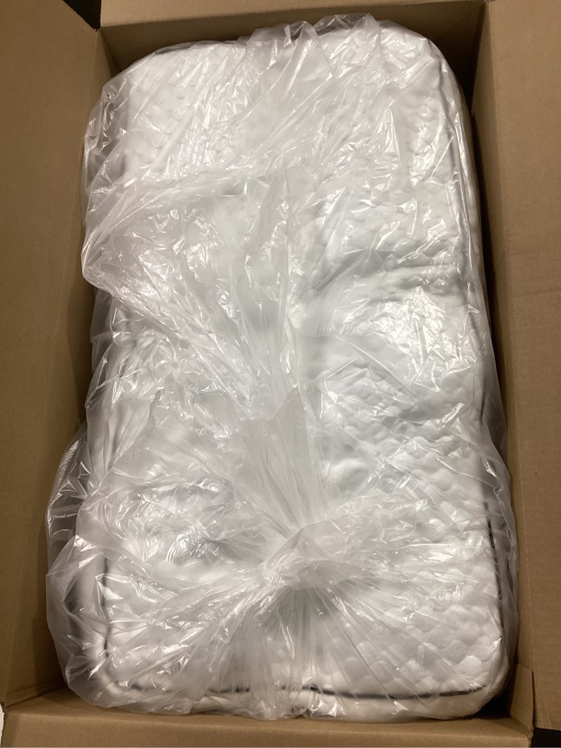 Condition photo showing As Is for HOMBYS Shredded Memory Foam Knee Pillow for Side Sleepers, 5.5" Height Pillow Between Legs for Aligns Spine & Relieves Pressure Hip & Leg Elevation, Supportive Pillow for Pregnancy, Sciatic,White Height-5.5" White