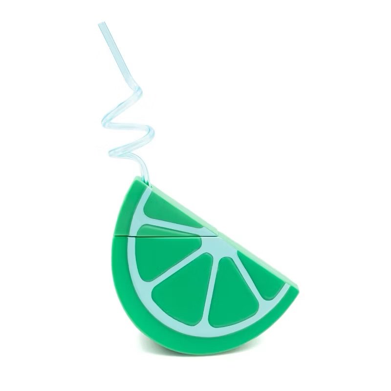 Case Pack Of 20)9.9 fl oz Novelty Straw Cups Green,Red, Yellow Slice