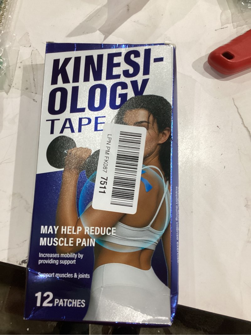 Condition photo showing As Is for 12 PCS Kinesiology Tape for Shoulder,Shoulder Pain Relief Tape, Original Cotton Knee Pain Relief Tape, Flexible and Durable Athletic Tape for Pain Support and Muscle Movement