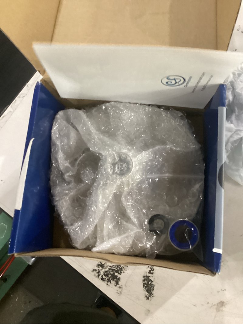 Condition photo showing New/Like New for high pressure shower head - anti-clogging silicone nozzles 2.5 gpm removable restrictor - easy to clean and install - includes plumbers tape - 6 inch - (brushed nickel 2.5gpm)