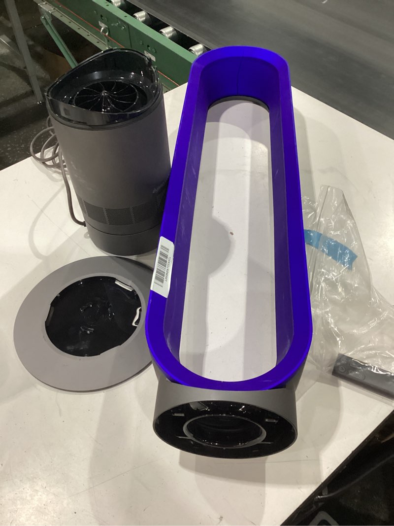 Condition photo showing New/Like New for dyson cool am07 air multiplier bladeless tower fan, 70° oscillation, 10 levels (iron/blue)