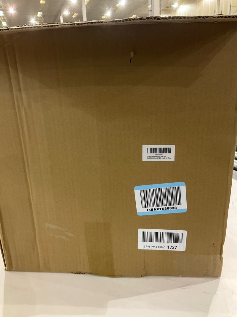 Condition photo showing New/Like New for TANLUX Red Exit Sign with Emergency Lights, LED Emergency Exit Light with Battery Backup, UL Listed, AC 120/277V, Commercial Emergency Lights Combo for Business - 6 Pack 6 Pack White Housing+Red Letter