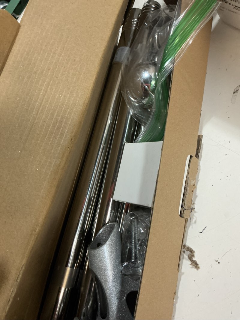 Condition photo showing Good Condition for anovo flag pole kit- stainless steel 6 ft flag poles with1 inch metal 360° rotating flag pole rings clip, two-position flag pole holder brackets mounting for outside house outdoor porch (6 ft-sliver) 6 ft - sliver