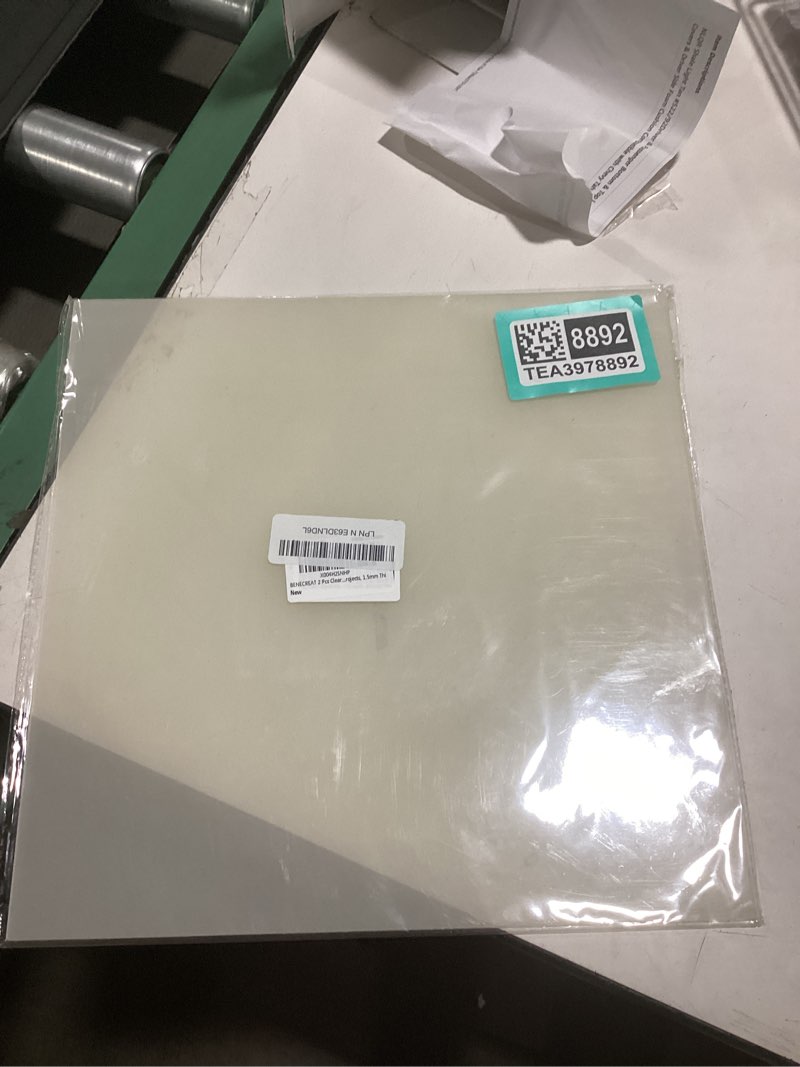 Condition photo showing New/Like New for benecreat 2 pcs moldable thermoplastic sheet, 12x11 inch clear pvc plastic sheets with a textured plastic front for decor, handcrafts, cosplay costume creation, diy projects, 1.5mm thick