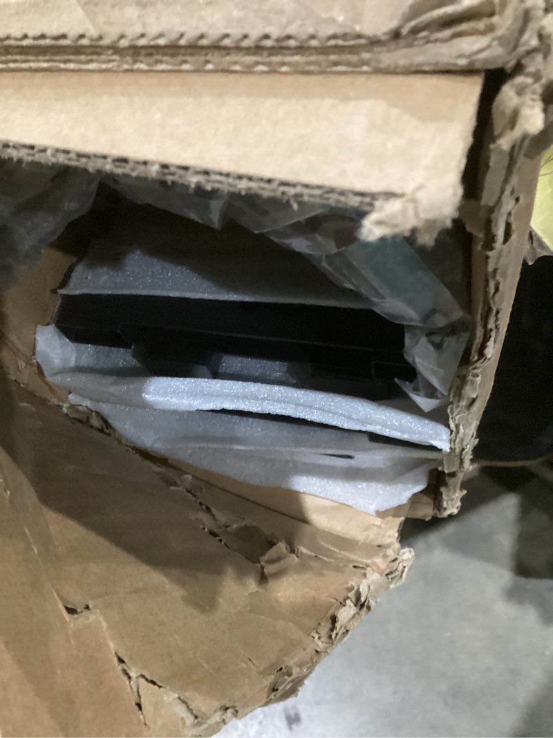 Condition photo showing As Is for metal queen bed frame, 7 inch hith bed base support for box spring and mattress foundation, heavy duty basics bed frames, noise free, easy assembly, black