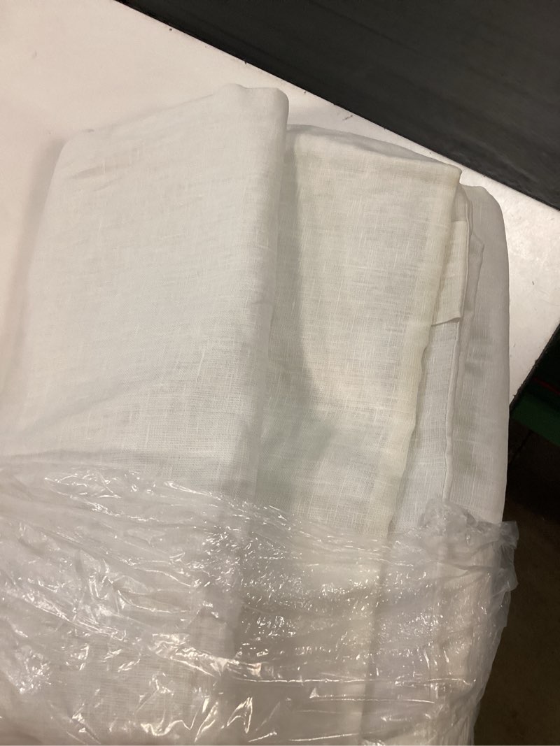 Condition photo showing Good Condition for european linen true blackout curtain - single panel, 48x120, ivory