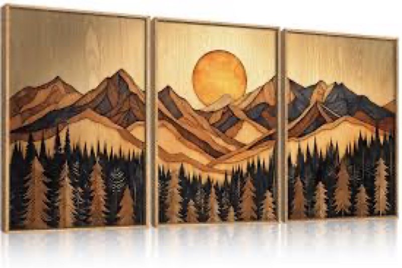 Wood mountain office art 16x24