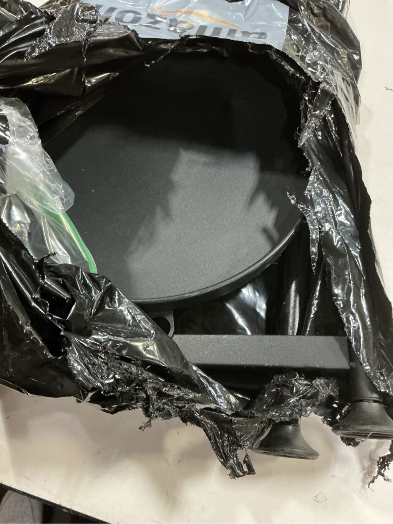 Condition photo showing As Is for 3 Tier Plant Stand Indoor Outdoor, 10in Wide Metal Tiered Tall Flower Pot Holder Multiple Shelf, Large Heavy Duty Round Rack for Patio Garden Living Room Balcony Corner Bathroom Orchid,Modern Black Solid Black 3 Tier Larger