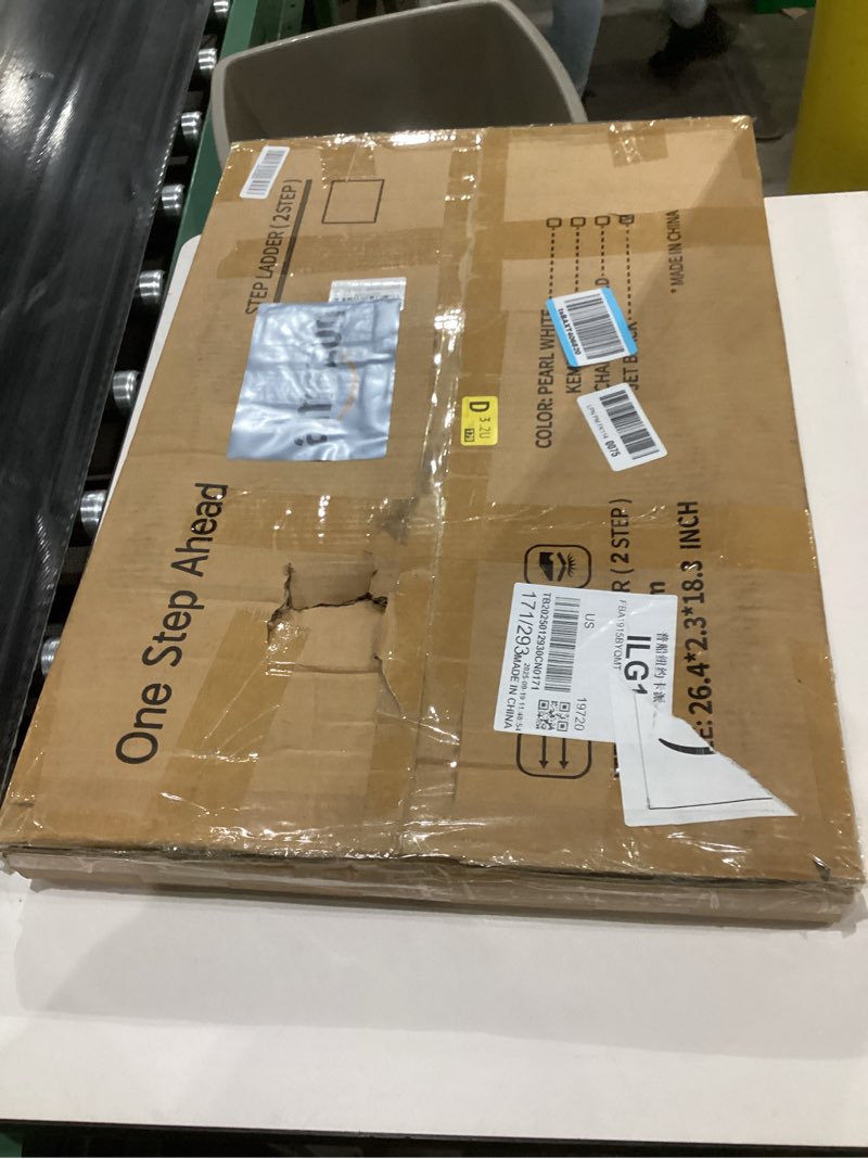 GameGem 2 Step Ladder, Aluminum Folding 2 Step Stool with Anti-Slip Sturdy and Wide Pedal, Lightweig