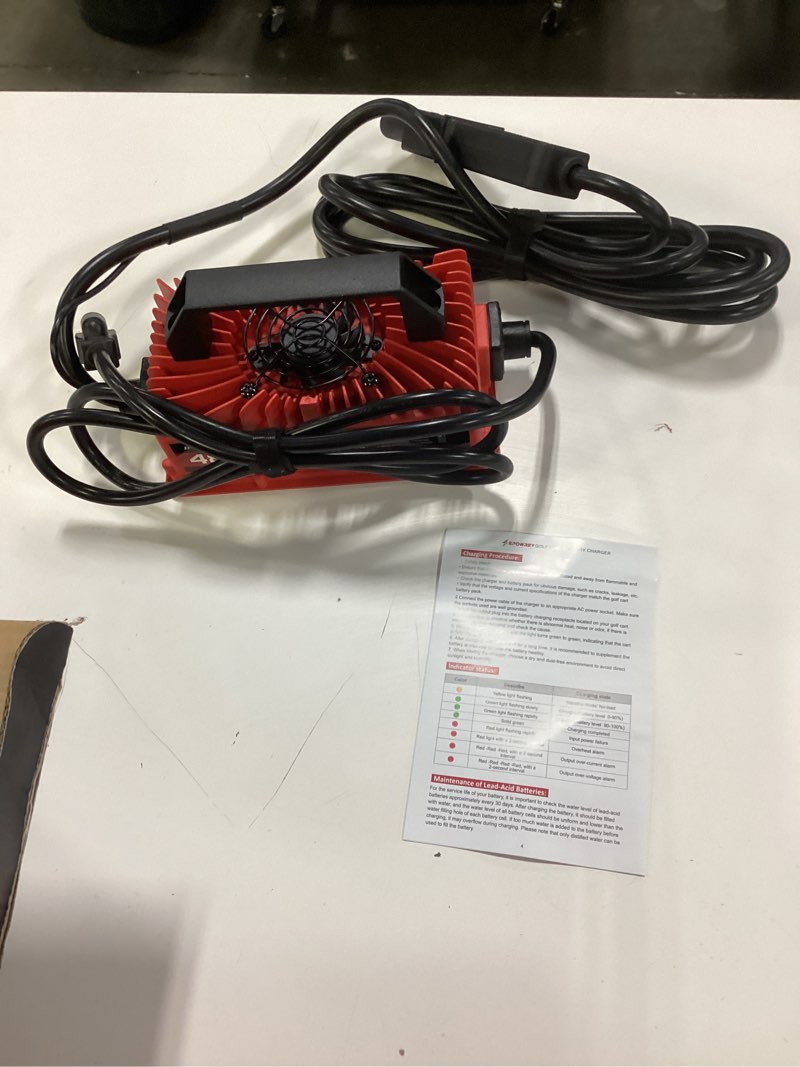 Condition photo showing New/Like New for epowrey 15 amp 48 volt golf cart battery charger for yamaha g19-g22 with 2-pin plug