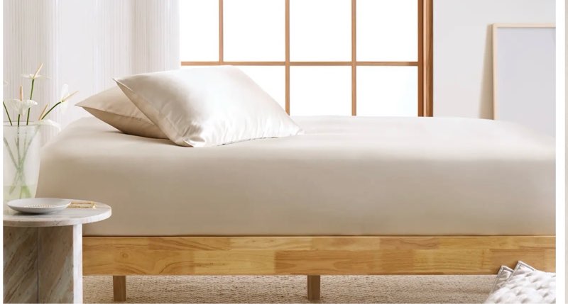 quince mulberry silk fitted sheet, full