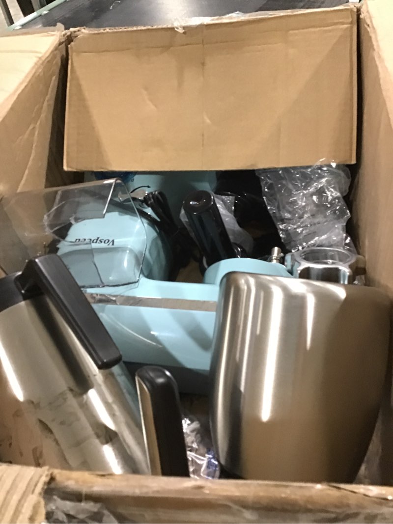 Condition photo showing Good Condition for Vospeed 9 IN 1 Stand Mixer, 850W Tilt-Head Multifunctional Electric Mixer with 8 QT Stainless Steel Bowl, 1.5L Glass Jar, Meat Grinder, Hook, Whisk, Beater Dishwasher Safe (Blue)