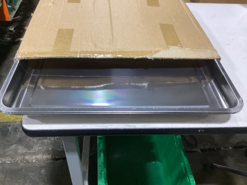 Condition photo showing New/Like New for luyizyo 2pcs stainless steel oil drip pan for under car 24" x 16" x 1.9" | rust resistant drain pan for automotive & motorcycle, no-spill design keeps garage floor clean