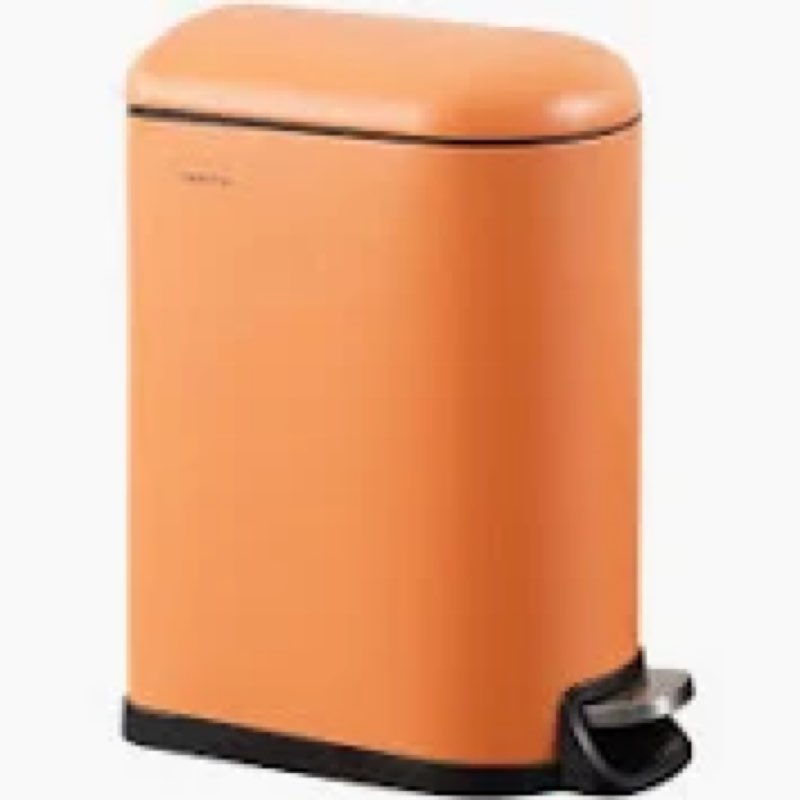 happimess HPM1009G Roland Mini 2.6-Gallon Step-Open Trash Can, Flamingo Pink,with Soft-Close Lid, Fi