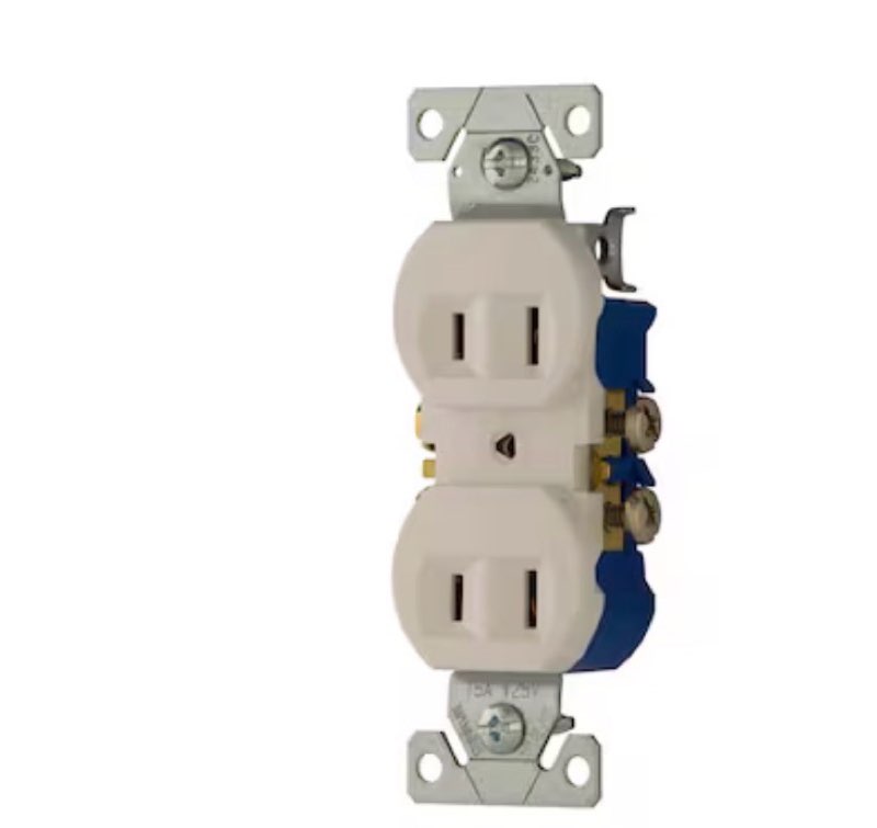Eaton 15 -Amp 125-volt Residential Duplex Outlet Receptacles , White